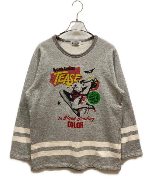 Hysteric Glamour（ヒステリックグラマー）Hysteric Glamour (ヒステリックグラマー) プリントスウェット グレー サイズ:SIZE Mの古着・服飾アイテム
