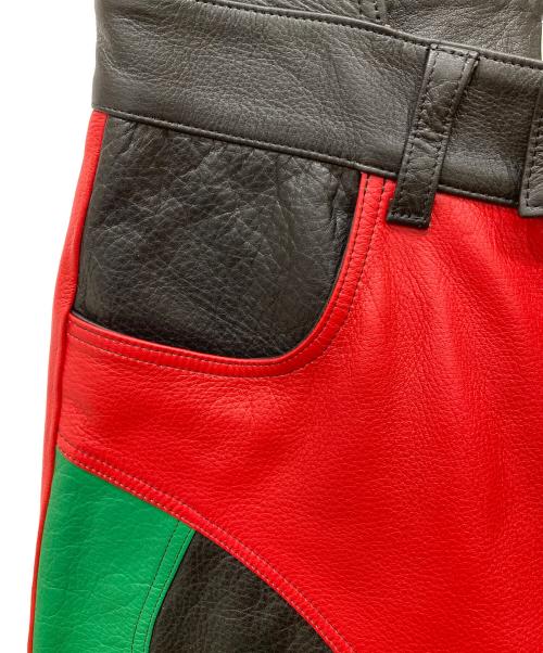 AMBUSH（アンブッシュ）AMBUSH (アンブッシュ) レザーセットアップ レッド×グリーン サイズ:SIZE 2の古着・服飾アイテム