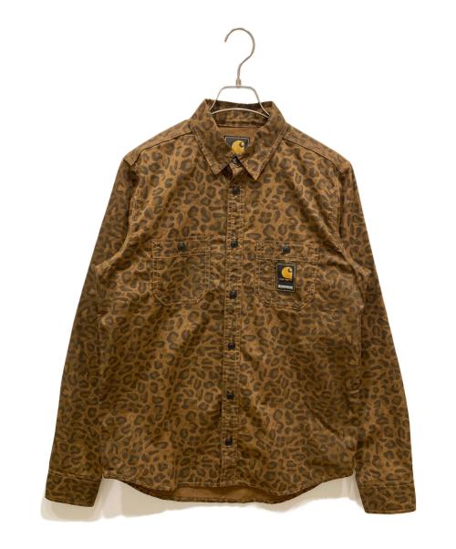 CarHartt（カーハート）CarHartt (カーハート) NEIGHBORHOOD (ネイバーフッド) L/S TRACEY LEOPARD SHIRT ブラウン サイズ:Ⅿの古着・服飾アイテム