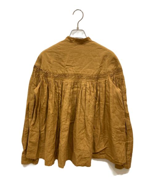 SCYE（サイ）SCYE (サイ) リネン高密度長袖タックシャツ ブラウン サイズ:40の古着・服飾アイテム