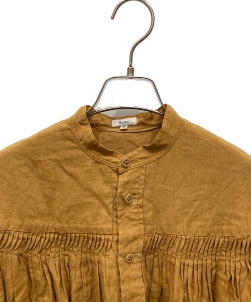 SCYE（サイ）SCYE (サイ) リネン高密度長袖タックシャツ ブラウン サイズ:40の古着・服飾アイテム