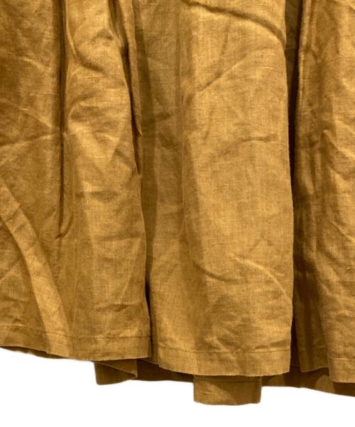 SCYE（サイ）SCYE (サイ) リネン高密度長袖タックシャツ ブラウン サイズ:40の古着・服飾アイテム