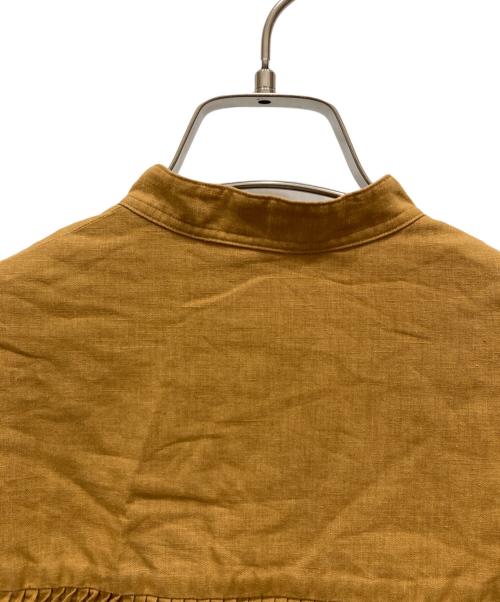 SCYE（サイ）SCYE (サイ) リネン高密度長袖タックシャツ ブラウン サイズ:40の古着・服飾アイテム