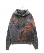FIRST ROWファーストロウ）の古着「ANCESTRAL CALL SPIRIT WALKER HOODIE　アンセストラルコールスピリットウォーカーフーディー」｜グレー