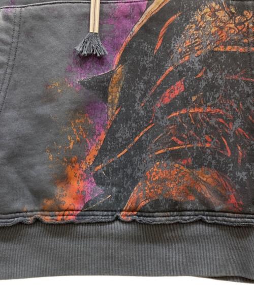 FIRST ROW（ファーストロウ）FIRST ROW (ファーストロウ) ANCESTRAL CALL SPIRIT WALKER HOODIE　アンセストラルコールスピリットウォーカーフーディー グレー サイズ:SIZE Sの古着・服飾アイテム