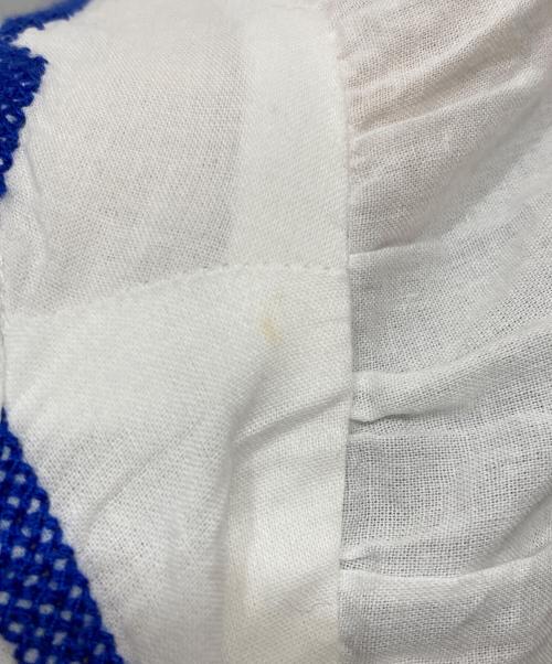 sara mallika（サラマリカ）sara mallika (サラマリカ) Cotton Embroidery Backopen Dress ホワイト×ブルー サイズ:SIZE Sの古着・服飾アイテム