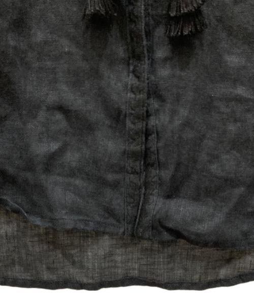 MARCH 11（マーチ 11）MARCH 11 (マーチ 11) バルーンスリーブリネンエンブロイダリーシャツブラウス ブラック サイズ:SIZE Freeの古着・服飾アイテム