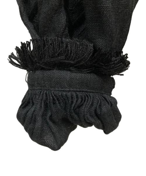 MARCH 11（マーチ 11）MARCH 11 (マーチ 11) バルーンスリーブリネンエンブロイダリーシャツブラウス ブラック サイズ:SIZE Freeの古着・服飾アイテム