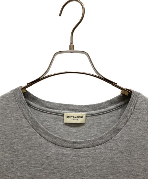 Saint Laurent Paris（サンローランパリ）Saint Laurent Paris (サンローランパリ) ロゴプリントTシャツ グレー サイズ:Mの古着・服飾アイテム