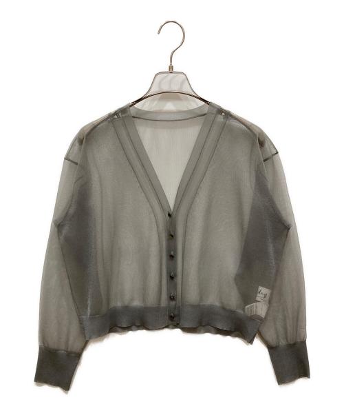 martinique（マルティニーク）martinique (マルティニーク) シアーナイロンポリエステルカーディガン グレー サイズ:不明の古着・服飾アイテム