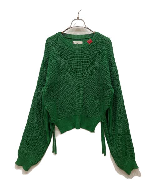 Maison MIHARA YASUHIRO（メゾン ミハラ ヤスヒロ）Maison MIHARA YASUHIRO (メゾン ミハラ ヤスヒロ) サイドスリットニット グリーン サイズ:FREEの古着・服飾アイテム