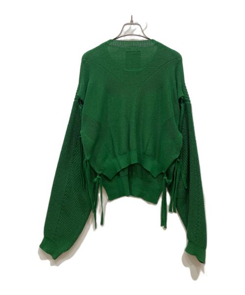 Maison MIHARA YASUHIRO（メゾン ミハラ ヤスヒロ）Maison MIHARA YASUHIRO (メゾン ミハラ ヤスヒロ) サイドスリットニット グリーン サイズ:FREEの古着・服飾アイテム