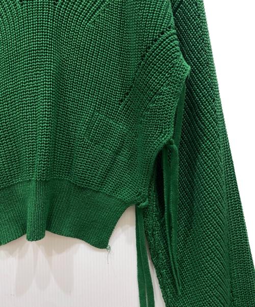 Maison MIHARA YASUHIRO（メゾン ミハラ ヤスヒロ）Maison MIHARA YASUHIRO (メゾン ミハラ ヤスヒロ) サイドスリットニット グリーン サイズ:FREEの古着・服飾アイテム