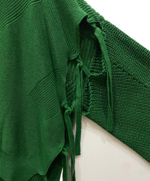 Maison MIHARA YASUHIRO（メゾン ミハラ ヤスヒロ）Maison MIHARA YASUHIRO (メゾン ミハラ ヤスヒロ) サイドスリットニット グリーン サイズ:FREEの古着・服飾アイテム