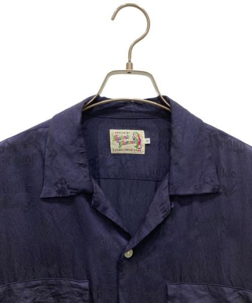 Hysteric Glamour（ヒステリックグラマー）Hysteric Glamour (ヒステリックグラマー) 総柄レーヨンシャツ ネイビー サイズ:SIZE Mの古着・服飾アイテム
