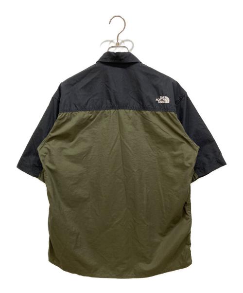 THE NORTH FACE（ザ ノース フェイス）THE NORTH FACE (ザ ノース フェイス) S/S Nuptse Shir ブラック×カーキ サイズ:SIZE Mの古着・服飾アイテム