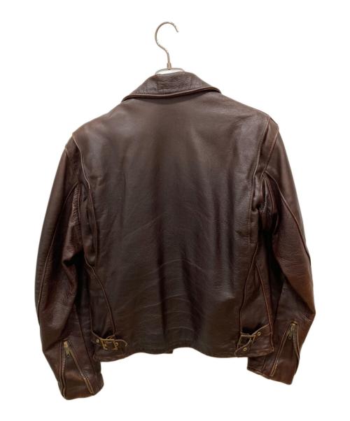 Schott（ショット）Schott (ショット) ライナー付きステアハイドレザーシングルライダースジャケット ブラウン サイズ:36の古着・服飾アイテム