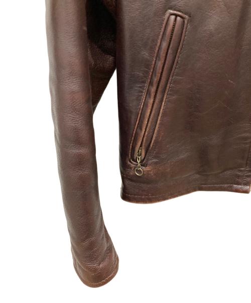 Schott（ショット）Schott (ショット) ライナー付きステアハイドレザーシングルライダースジャケット ブラウン サイズ:36の古着・服飾アイテム