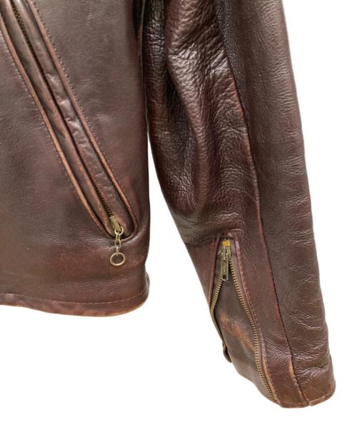Schott（ショット）Schott (ショット) ライナー付きステアハイドレザーシングルライダースジャケット ブラウン サイズ:36の古着・服飾アイテム