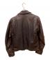 Schott (ショット) ライナー付きステアハイドレザーシングルライダースジャケット ブラウン サイズ:36：35000円