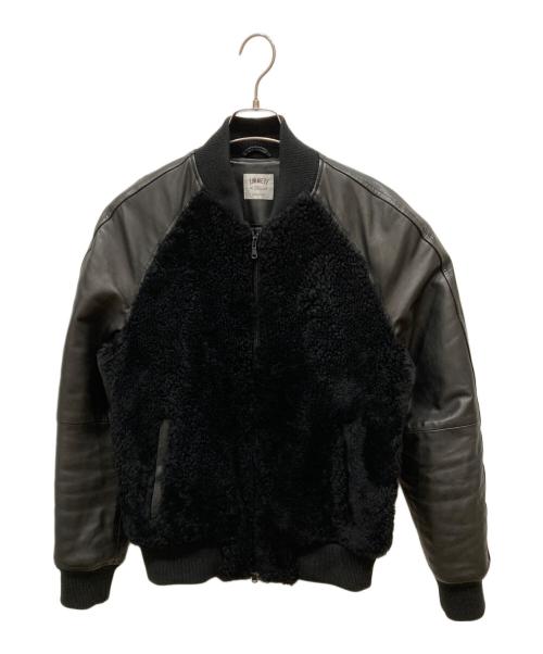 EMMETI（エンメティ）EMMETI (エンメティ) ムートンレザーブルゾン ブラック サイズ:40の古着・服飾アイテム