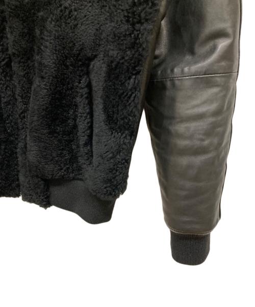 EMMETI（エンメティ）EMMETI (エンメティ) ムートンレザーブルゾン ブラック サイズ:40の古着・服飾アイテム