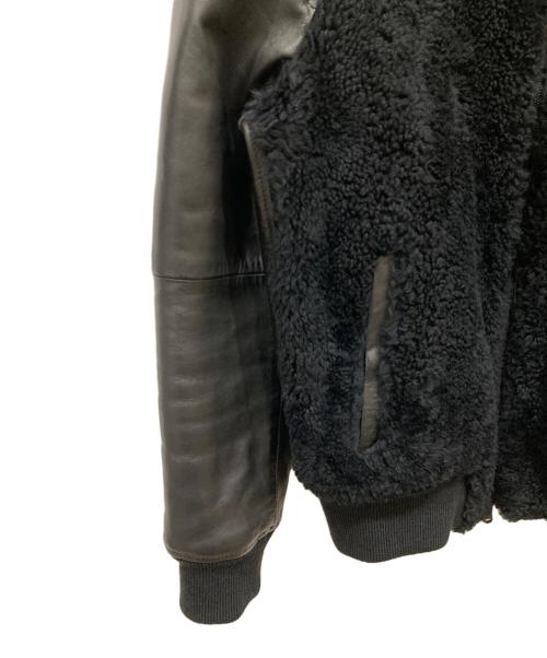 EMMETI（エンメティ）EMMETI (エンメティ) ムートンレザーブルゾン ブラック サイズ:40の古着・服飾アイテム