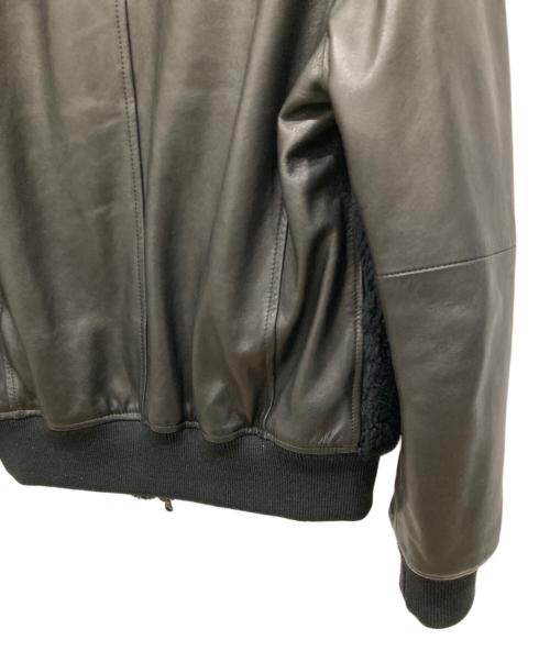 EMMETI（エンメティ）EMMETI (エンメティ) ムートンレザーブルゾン ブラック サイズ:40の古着・服飾アイテム