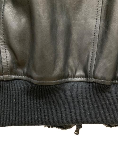 EMMETI（エンメティ）EMMETI (エンメティ) ムートンレザーブルゾン ブラック サイズ:40の古着・服飾アイテム