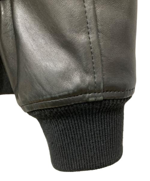 EMMETI（エンメティ）EMMETI (エンメティ) ムートンレザーブルゾン ブラック サイズ:40の古着・服飾アイテム
