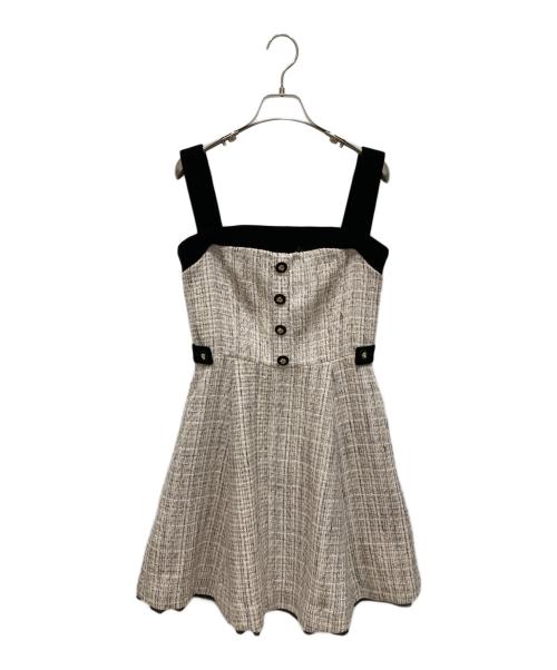 HER LIP TO（ハーリップトゥ）Her lip to (ハーリップトゥ) Margaux Tweed Mini Dress petale アイボリー サイズ:SIZE Sの古着・服飾アイテム