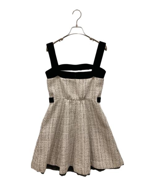 HER LIP TO（ハーリップトゥ）Her lip to (ハーリップトゥ) Margaux Tweed Mini Dress petale アイボリー サイズ:SIZE Sの古着・服飾アイテム