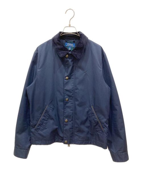 POLO RALPH LAUREN（ポロ・ラルフローレン）POLO RALPH LAUREN (ポロ・ラルフローレン) 襟コーデュロイハンティングジャケット ネイビー サイズ:Sの古着・服飾アイテム