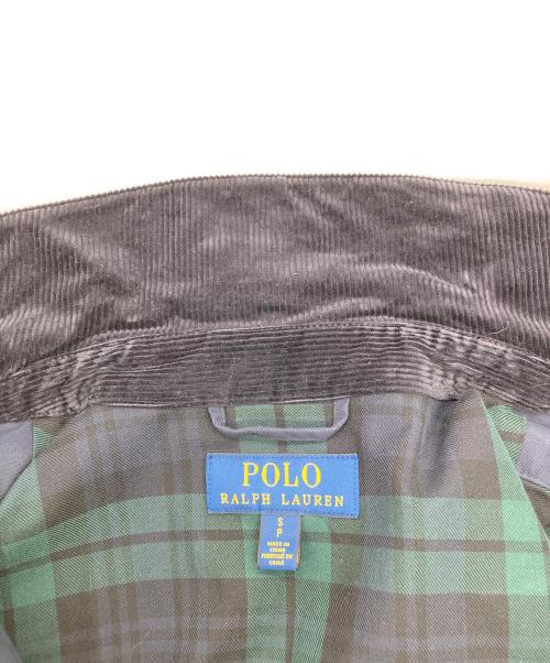 POLO RALPH LAUREN（ポロ・ラルフローレン）POLO RALPH LAUREN (ポロ・ラルフローレン) 襟コーデュロイハンティングジャケット ネイビー サイズ:Sの古着・服飾アイテム