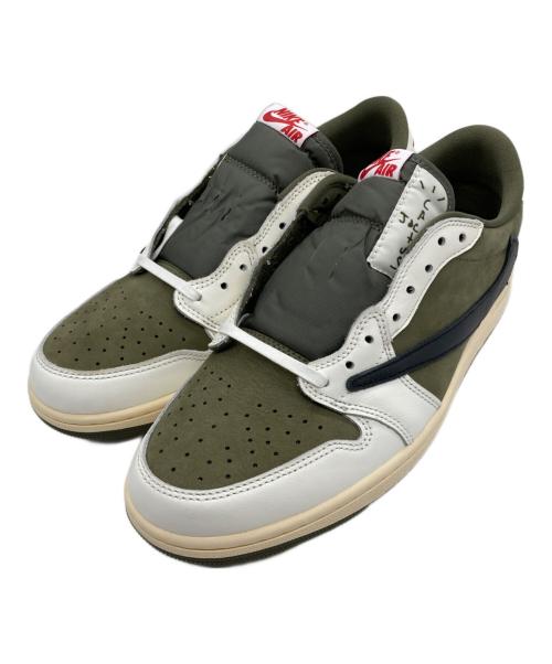 NIKE（ナイキ）NIKE (ナイキ) Travis Scott (トラヴィススコット) Air Jordan 1 Low OG SP ホワイト×オリーブ サイズ:29.5の古着・服飾アイテム