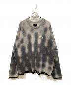 stussyステューシー）の古着「GRADIENT DOT BRUSHED SWEATER」｜グレー