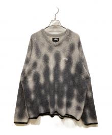 stussy（ステューシー）の古着「GRADIENT DOT BRUSHED SWEATER」｜グレー