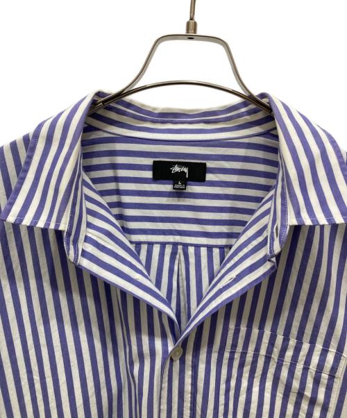 stussy（ステューシー）stussy (ステューシー) Classic Poplin stussy shirt ホワイト サイズ:Lの古着・服飾アイテム