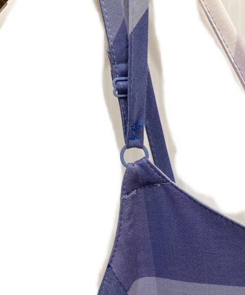 BLUE LABEL CRESTBRIDGE（ブルーレーベルクレストブリッジ）BLUE LABEL CRESTBRIDGE (ブルーレーベルクレストブリッジ) チェックソフティーボイル ワンピース ブルー×パープル サイズ:SIZE 38の古着・服飾アイテム