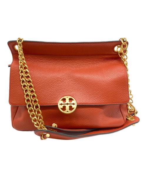 TORY BURCH（トリーバーチ）TORY BURCH (トリーバーチ) レザーショルダーバッグ オレンジの古着・服飾アイテム