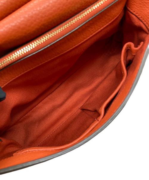 TORY BURCH（トリーバーチ）TORY BURCH (トリーバーチ) レザーショルダーバッグ オレンジの古着・服飾アイテム