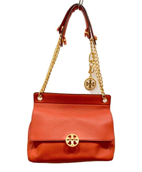 TORY BURCH（トリーバーチ）TORY BURCH (トリーバーチ) レザーショルダーバッグ オレンジの古着・服飾アイテム