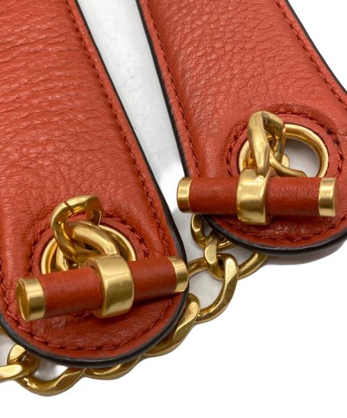 TORY BURCH（トリーバーチ）TORY BURCH (トリーバーチ) レザーショルダーバッグ オレンジの古着・服飾アイテム