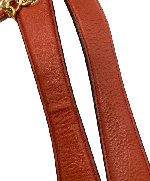 TORY BURCH（トリーバーチ）TORY BURCH (トリーバーチ) レザーショルダーバッグ オレンジの古着・服飾アイテム