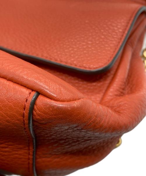 TORY BURCH（トリーバーチ）TORY BURCH (トリーバーチ) レザーショルダーバッグ オレンジの古着・服飾アイテム