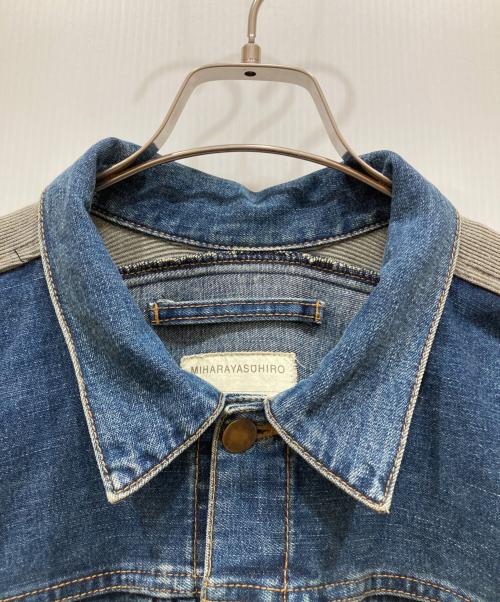 MIHARA YASUHIRO（ミハラヤスヒロ）MIHARA YASUHIRO (ミハラヤスヒロ) 異素材ドッキングデニムジャケット インディゴ サイズ:SIZE Sの古着・服飾アイテム