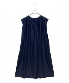 MACKINTOSH LONDON（マッキントッシュ ロンドン）の古着「ブリティッシュウォールプリントワンピース」｜ネイビー