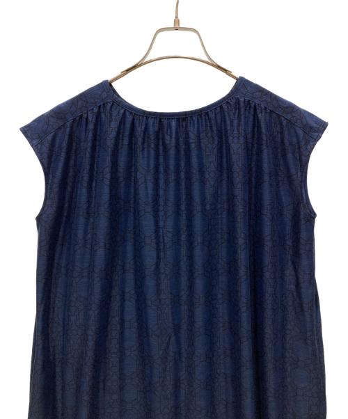 MACKINTOSH LONDON（マッキントッシュ ロンドン）MACKINTOSH LONDON (マッキントッシュ ロンドン) ブリティッシュウォールプリントワンピース ネイビー サイズ:SIZE 38の古着・服飾アイテム