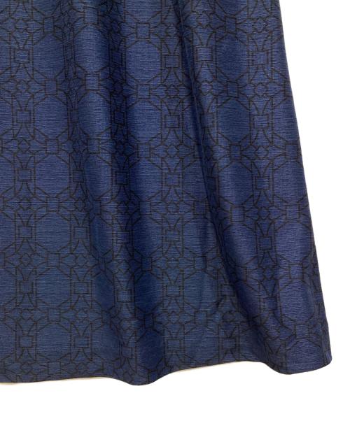 MACKINTOSH LONDON（マッキントッシュ ロンドン）MACKINTOSH LONDON (マッキントッシュ ロンドン) ブリティッシュウォールプリントワンピース ネイビー サイズ:SIZE 38の古着・服飾アイテム