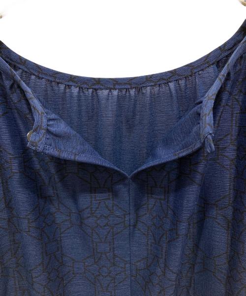 MACKINTOSH LONDON（マッキントッシュ ロンドン）MACKINTOSH LONDON (マッキントッシュ ロンドン) ブリティッシュウォールプリントワンピース ネイビー サイズ:SIZE 38の古着・服飾アイテム